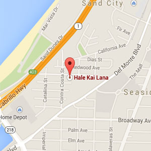 Map of location of Hale Kai Lana Kona Coffee